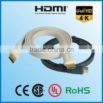 hd 3d high end wholesale white 4k 2k flat hdmi cables