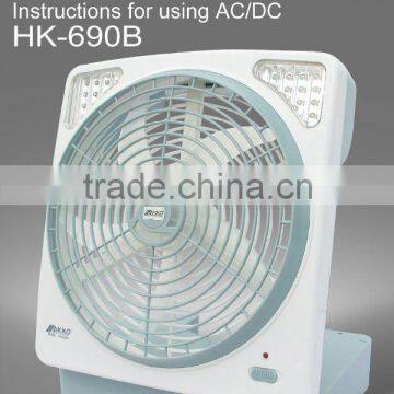 Grace Appearance Fan With LED Light Rechargeable