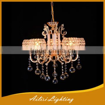 Modern Hot Selling Big Size 5 Lights Crystal Chandelier with Iron Material