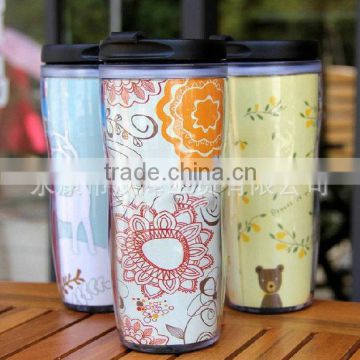 High quality modern design paper coffee cup with lid
