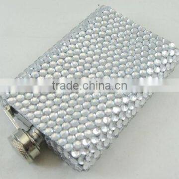 Stainless steel hip flasks with rhinestone