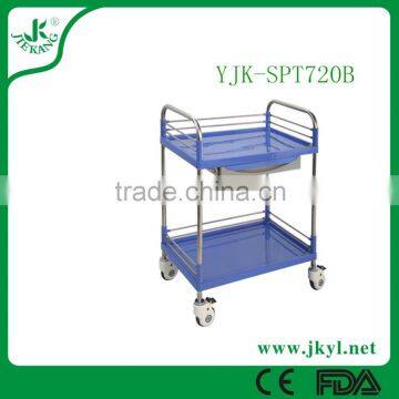 YJK-SPT720B Unique and high quality Abs plastic medical trolley for hot sale.