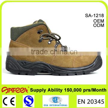 Casual Style Safety Boots Suede Leather Safety Shoes, French Type Safety Shoes SA-1218