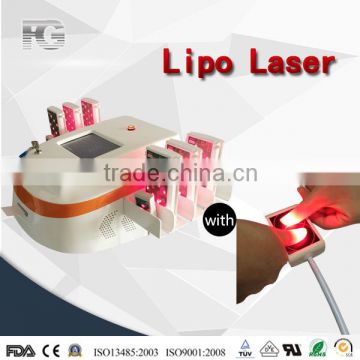 658nm 980nm lipo laser slimming machine Mitsubishi diode lamps / 14 pads 209mW lipo laser machine for sale