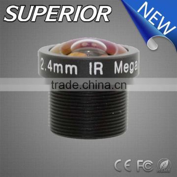 Super wide angle m12 1/3 inch 2.4mm automotive cctv board lens for car reversing camera system