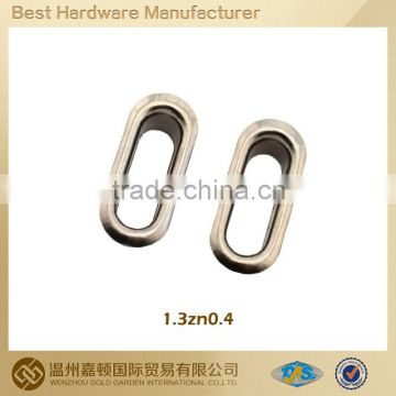 13mm*4mm metal Oval Grommet for Apparel Shoe bag