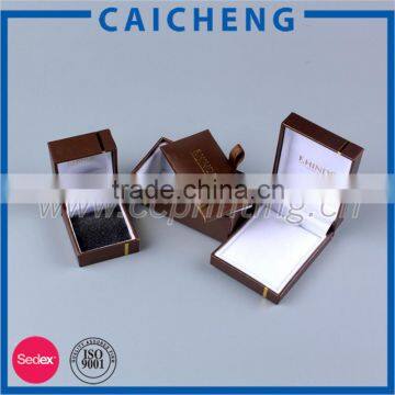 Small Jewelry Packaging Brown Leather Gift Box