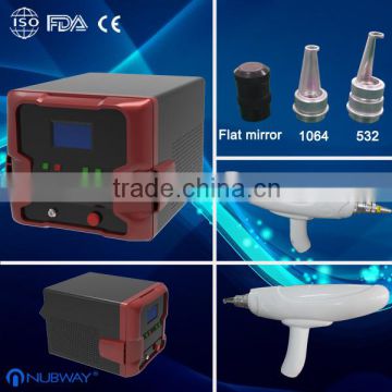 Vascular Tumours Treatment 1064nm/532nm Laser Q Switched Professional Sapphire Ruby Laser Tattoo Removal Machine 1 HZ