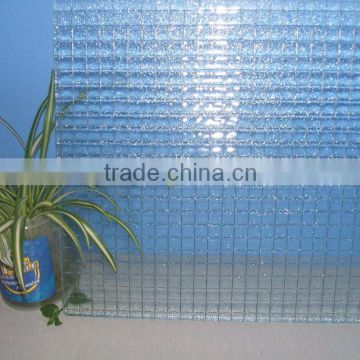 3-19mm Low-iron patterned wired glass