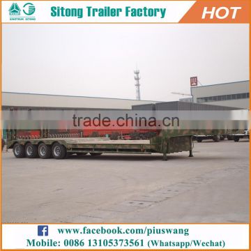 Factory price truck trailer 60-100tons machine transport semi low bed trailer