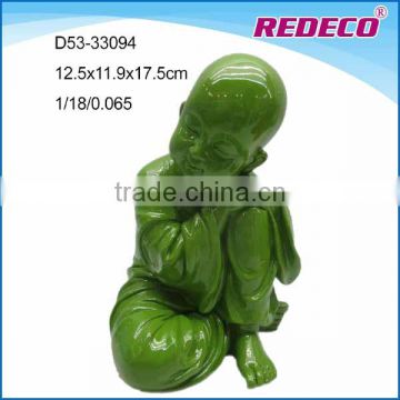 Resin monk figurine