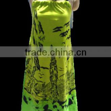green Evening Print Dress Printed Dress / Causal Dress Garment Printing