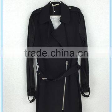 2016 new fashion black women winter overcoats