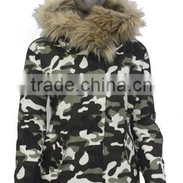 ALIKE women jacket camoflage jacket hoodie winter jacket