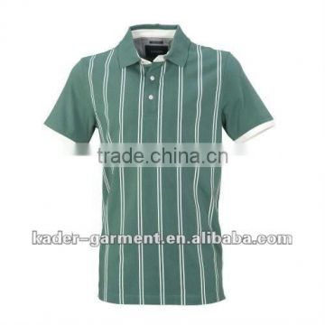 green and white vertical stripes polo shirt manufacturer