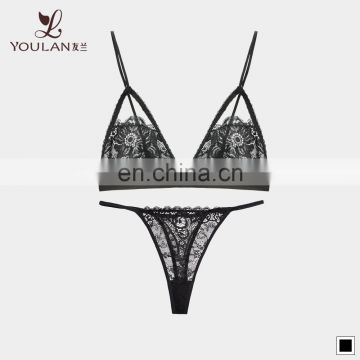 custom your design & logo professional factory high quality sexy ladies lace bra and panty underwear set