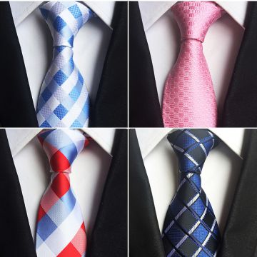 Purple High Stitches Mens Jacquard Neckties XL Summer