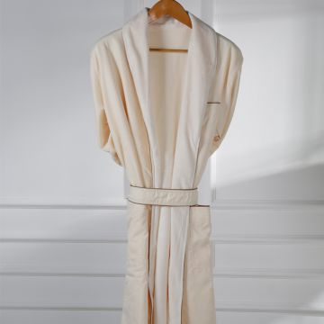 Eliya Shawl Collar Pure White 100% Cotton Terry Cloth Robe