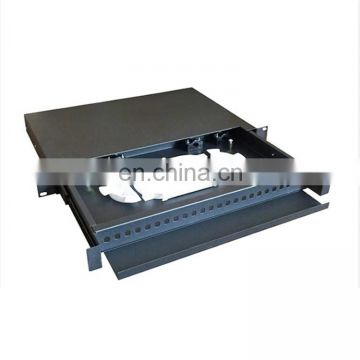 19 Inch Drawer Sliding Type ODF OTB 12 24 Port Fiber Optical Patch Panel Termination Junction Box