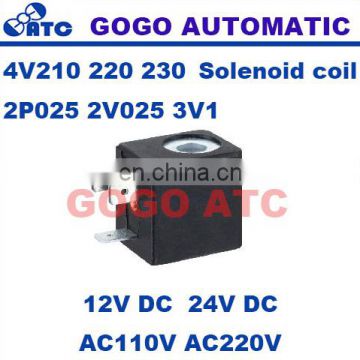 GOGO 4V210-06/08 4V220-06/08 4V230C 2P025-06/08 2V025-06/08 3V1-06 plug type 24VDC 12V DC 220V AC 110V AC valve solenoid coil