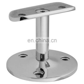 Removable Floor Mouted Flange Hanrail Bracket Stair Railing Stainless Steel Round Tube Support