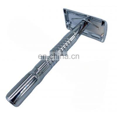 2021 Hot Selling Elegant private label Rose Gold Double Edge Safety Shaving Razor for men gift