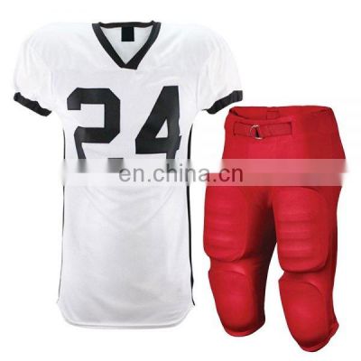 Custom wholesale sublimation American football uniform jersey with graphic designing and Embroidered Patch work