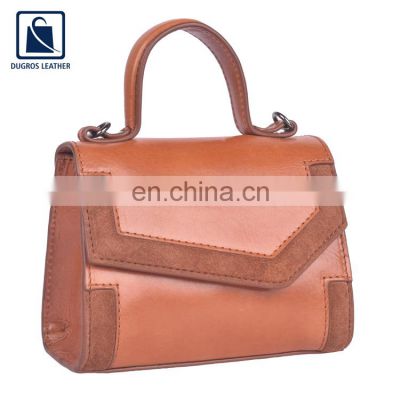 Latest Collection Good Quality High Black Fitting Matching Stitching Genuine Leather Mini Sling Bag for Bulk Purchase