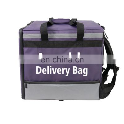Custom Bike Food Delivery Bag Printed Large Insulated Motorcycle Backpack Grocery Tote Food Delivery Insulated Cooler Bag