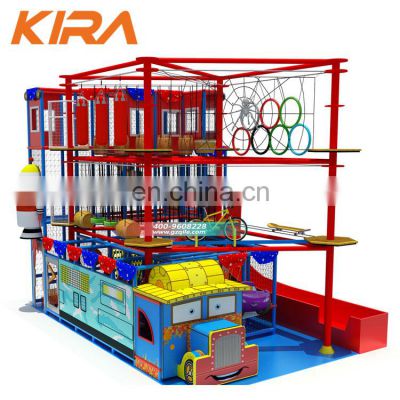 Commercial Rope Course Park Kids Rope Course Tower Obstacle Adventure