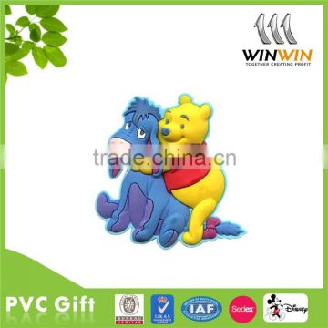 Cute Winnie and donkey PVC fridge magnet