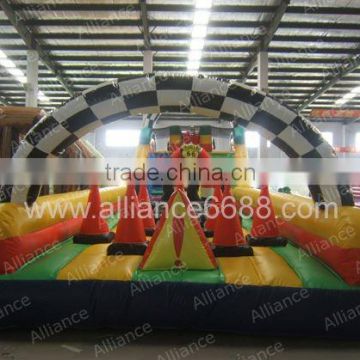 inflatable ride car race track bounce game