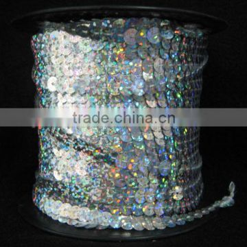 Single Strand Sequin Trim, Sequin Trimmings, 8yds 6mm