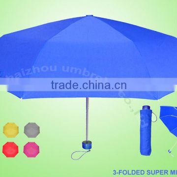 three folding umbrella with steel frame