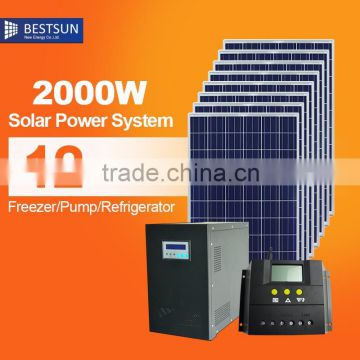 2014 hot sale whole house solar power system 2000W On grid solar system