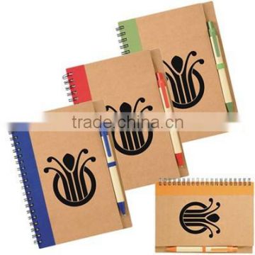 The Eco Spiral Notebook & Pen, notebook with paper pen, promotional notebook