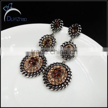 latest fashion design dangling diamond antique earrings