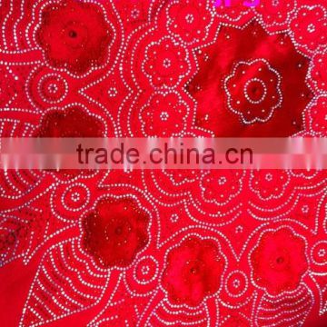 CL6303-4 new design high quality Chiffon material with velvet crystal embroidreied 5 yard one piece for making new design dress
