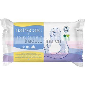 Natracare Organic Cotton Baby Wipes - 50 Pack