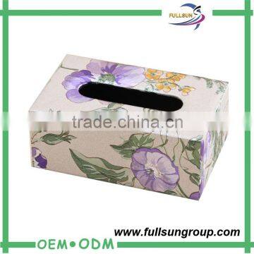 Cardboard colorful wrapping paper tissue box wholesale