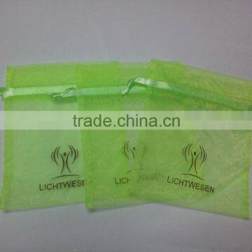 special drawstring organza gift bag with logo