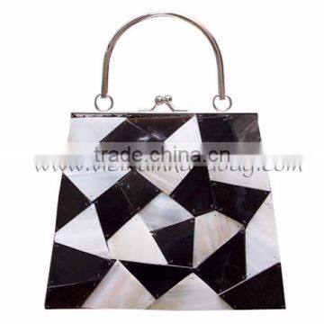 MOTHER OF PEARL INLAID, HANDBAG, HANDBAG FOR LADIES