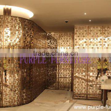 stainless steel screen, hotel lobby decor , vila parlour decor