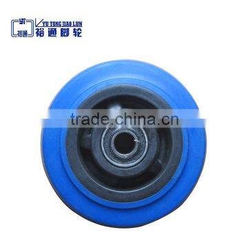 200mm medium size heavy duty Blue rubber casters wheels