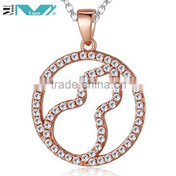Bottle Gourd Style .925 Silver Pendant Necklace Fashion Jewellery