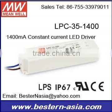 1400mA c ul led power supply: Mean Well LPC-35-1400