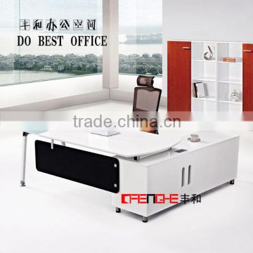 White Curved Office Desk Design Furniture LH-004