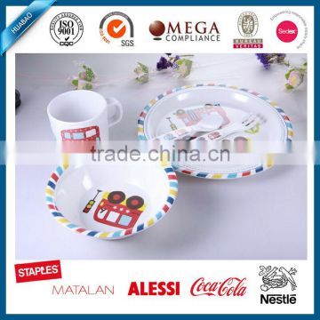 design melamine cup and plate with logo for school kids