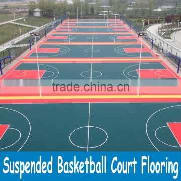 suspended basketball court floor PP material