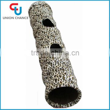 Wholesale Foldable Cat Tunnel Leopard Skin Cat Tunnel Pet Playing Cat Tunnel